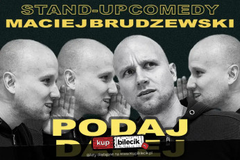Bydgoszcz Wydarzenie Stand-up Maciej Brudzewski w nowym programie "Podaj dalej"